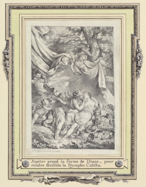 Jupiter and Callisto, 1765. Creator: Charles Eisen.