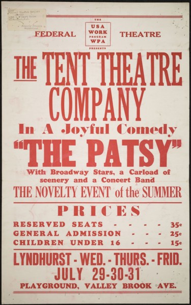 The Patsy, Hackensack, NJ, [193-]. Creator: Unknown.