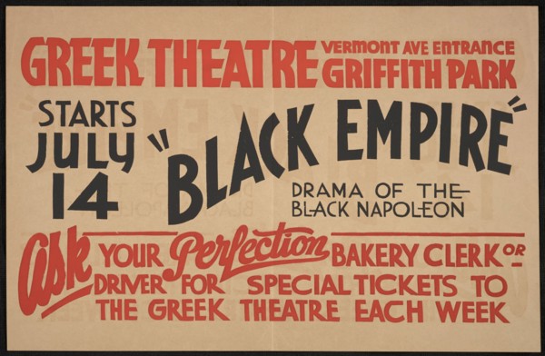 Black Empire, Los Angeles, [193-]. Creator: Unknown.