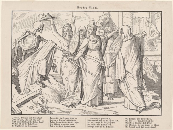 Auch ein Todtentanz I, 1849. Creator: Alfred Rethel.
