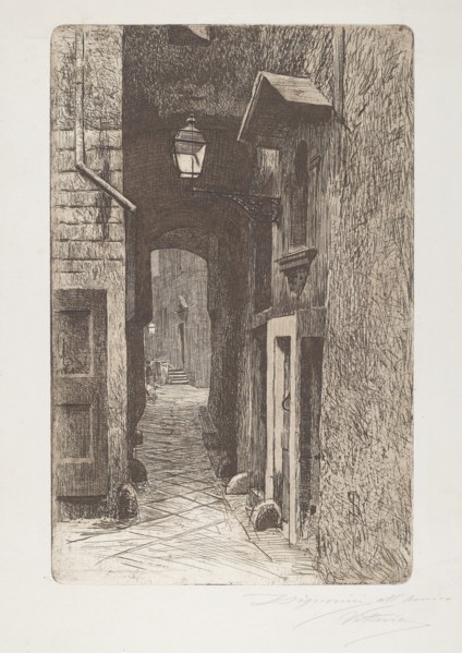 Via de' Cavalieri, 1886. Creator: Telemaco Signorini.