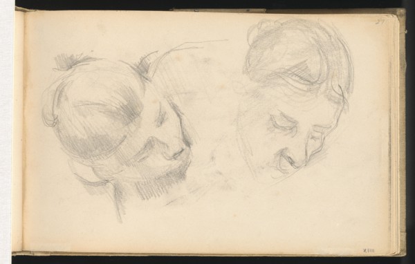 Two Heads of Women, 1890/1894. Creator: Paul Cezanne.