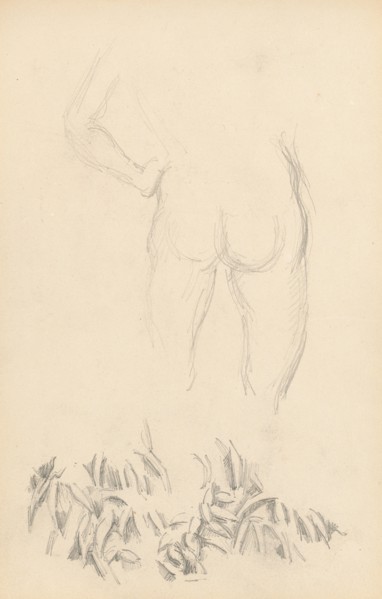 A Nude and Foliage, 1879/1882. Creator: Paul Cezanne.