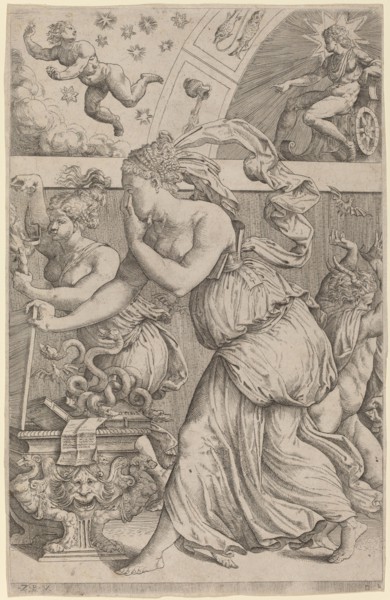 Pandora Opening Her Box, 1557. Creator: Master Z.B.M..