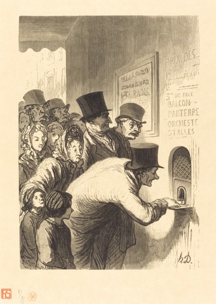 Un Guichet de théâtre, 1862. Creator: Charles Maurand.
