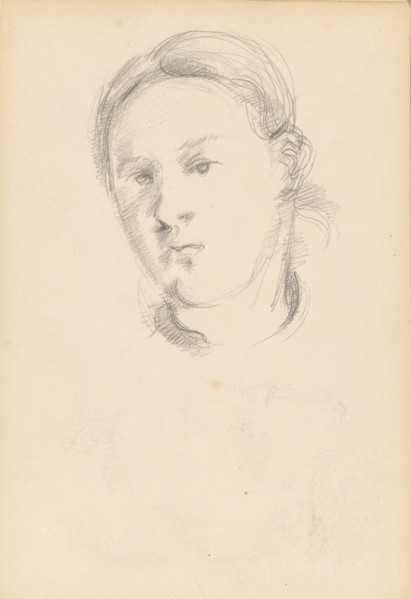 Head of a Young Woman, c. 1880. Creator: Paul Cezanne.