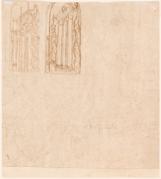 Two Architectural Studies. Creator: Lattanzio Gambara.