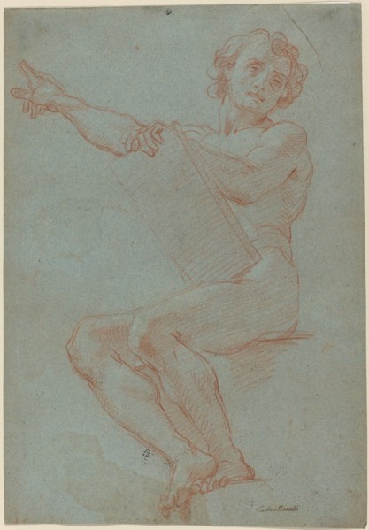 A Seated Man Holding a Tablet. Creator: Carlo Maratti.