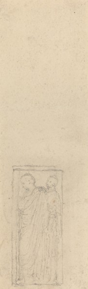 Relief with Two Cloaked Figures. Creator: John Flaxman.
