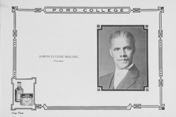 Aaron Eugene Malone; President, 1922. Creator: Unknown.