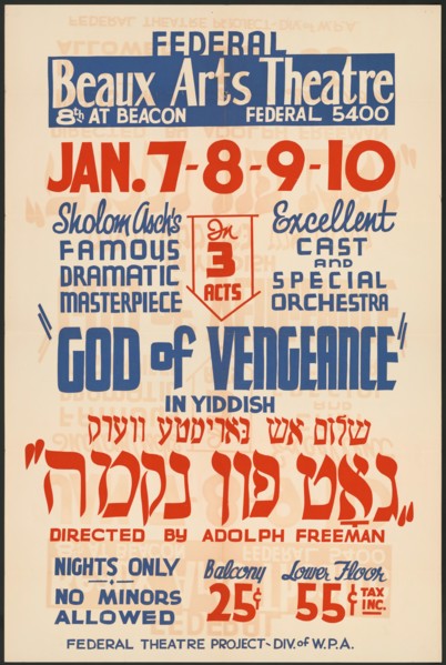 God of Vengeance, Los Angeles, [193-]. Creator: Unknown.