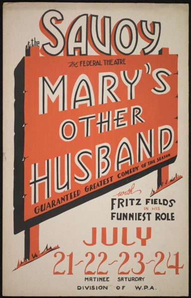 Mary's Other Husband, San Diego, 1938. Creator: Unknown.