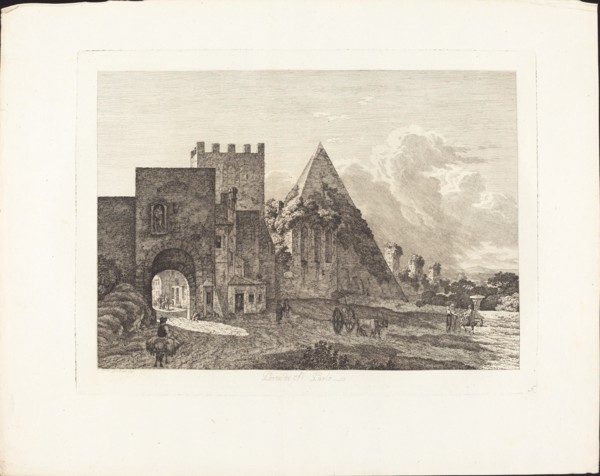 Porta di San Paolo, 1795. Creator: Jacob Wilhelm Mechau.