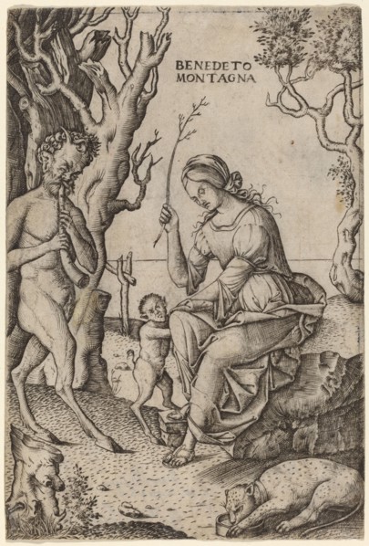 Satyr Family, c. 1512/1520. Creator: Benedetto Montagna.