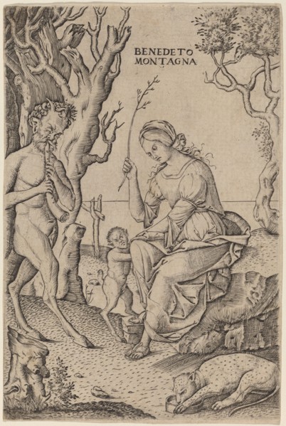 Satyr Family, c. 1512/1520. Creator: Benedetto Montagna.