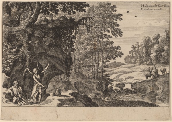 Elijah in the Wilderness. Creator: Herman van Swanevelt.
