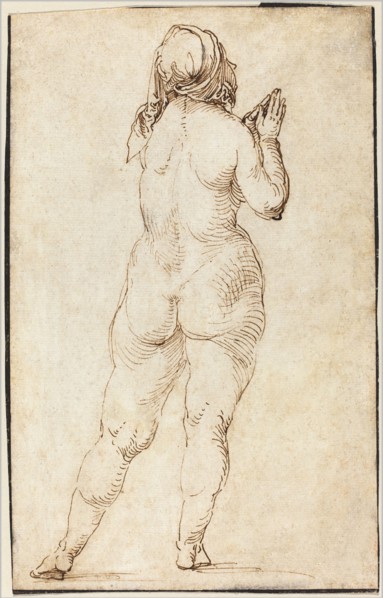 Female Nude Praying, 1497/1500. Creator: Albrecht Durer.