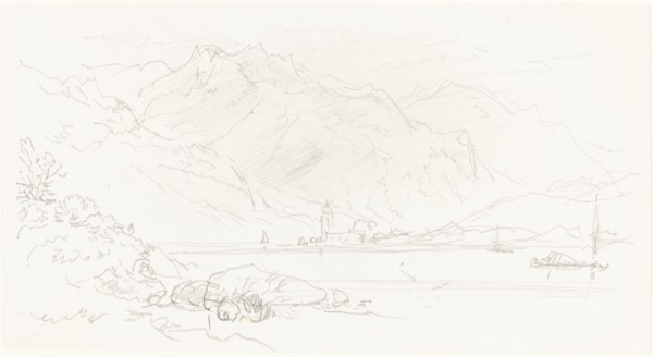 Lake in a Mountainous Landscape. Creator: Birket Foster.