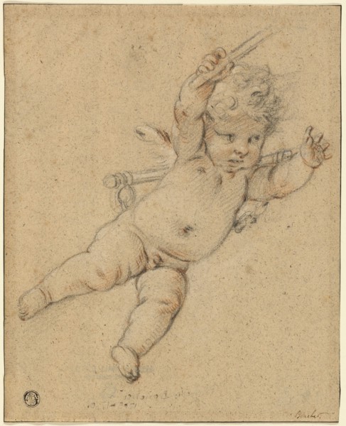 Flying Putto, n.d. Creator: Workshop of François Boucher.
