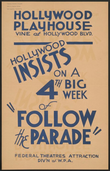 Follow the Parade, Los Angeles, [193-]. Creator: Unknown.