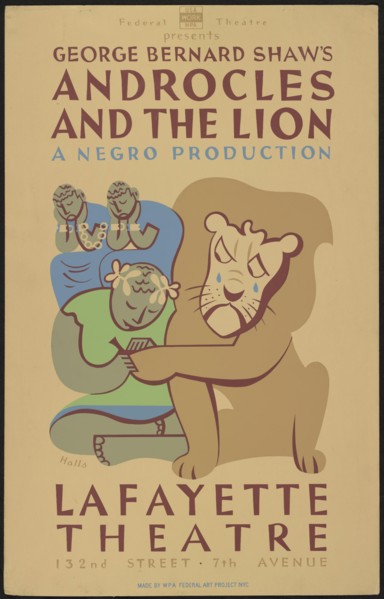 Androcles and the Lion, New York, 1938. Creator: Unknown.