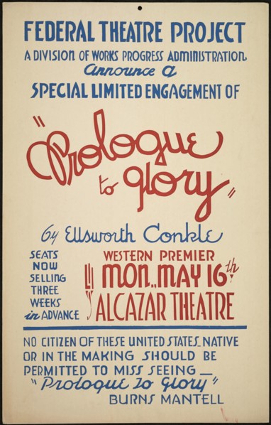 Prologue to Glory, San Francisco, 1938. Creator: Unknown.