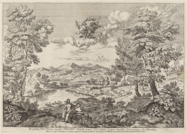 Jupiter in a Landscape, 1696. Creator: Crescenzio Onofri.