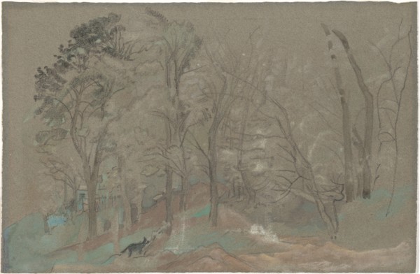 The First Snowfall, c. 1877-1887. Creator: Arthur Davies.