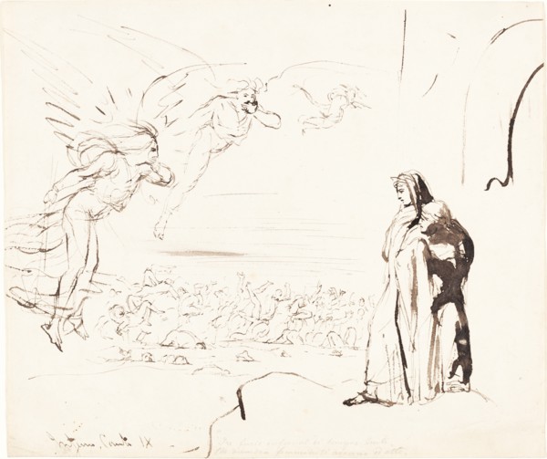 Scene from the Inferno (canto IX). Creator: William Etty.