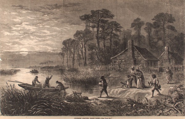 Negroes leaving their home, 1864-04-09. Creator: Unknown.