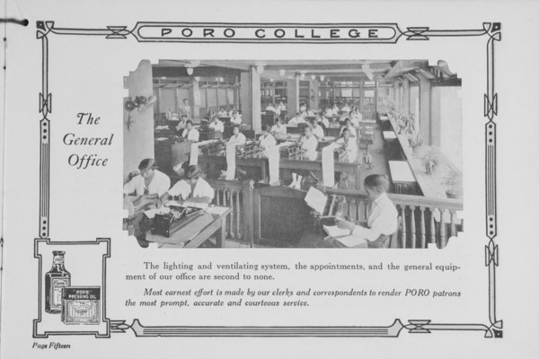 Poro College; The general office, 1922. Creator: Unknown.