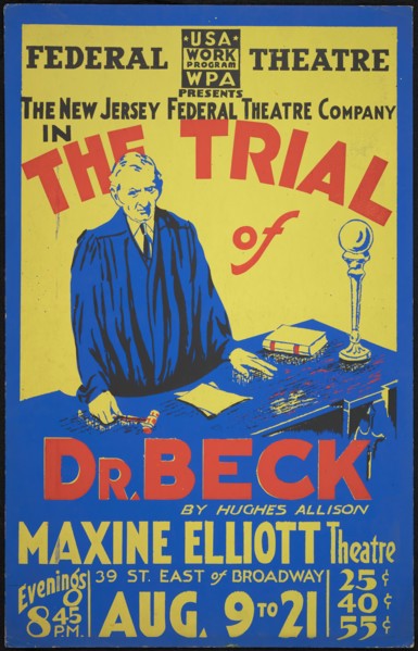 The Trial of Dr. Beck, New York, [1935]. Creator: Unknown.