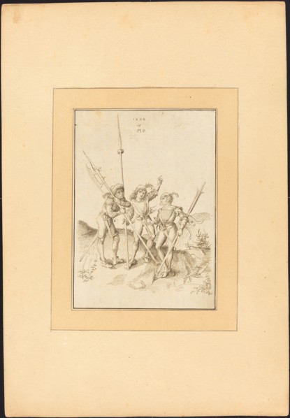 Three Lansquenets, 1780. Creator: Maria Catharina Prestel.