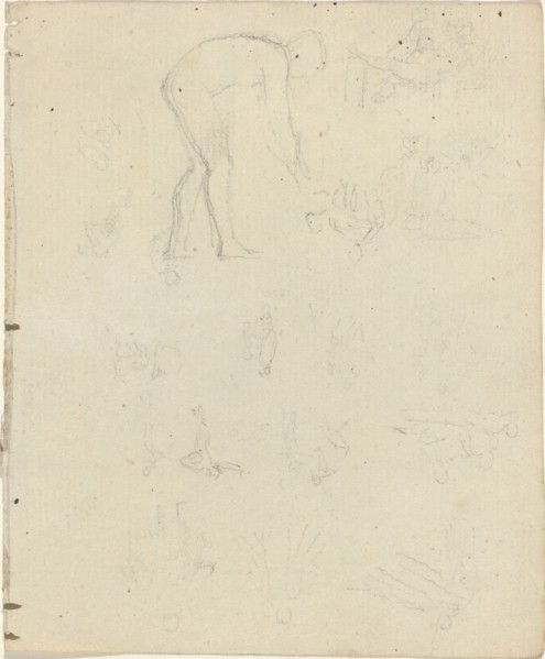 Sheet of Studies [recto and verso]. Creator: John Flaxman.