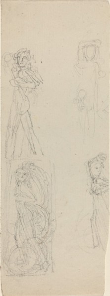 Sheet of Studies [recto and verso]. Creator: John Flaxman.