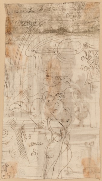An Architectural Study with an Atlantid. Creator: Unknown.
