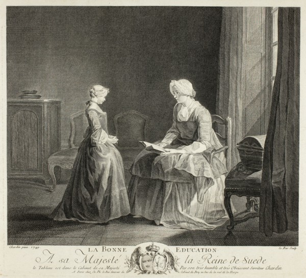 The Good Education, 1749. Creator: Jacques Philippe Le Bas.