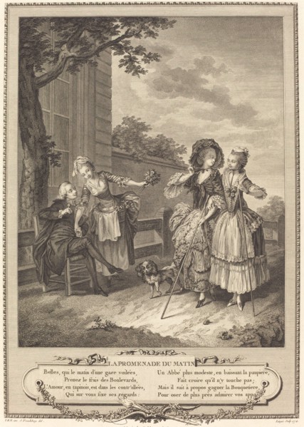 La promenade du matin, 1774. Creator: Charles Louis Lingée.