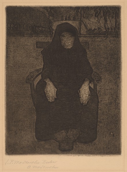 Seated Old Woman, c. 1900. Creator: Paula Modersohn-Becker.