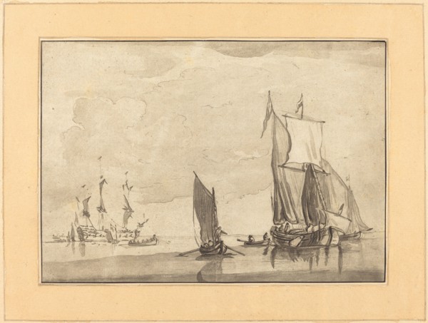 Seascape, published 1782. Creator: Maria Catharina Prestel.