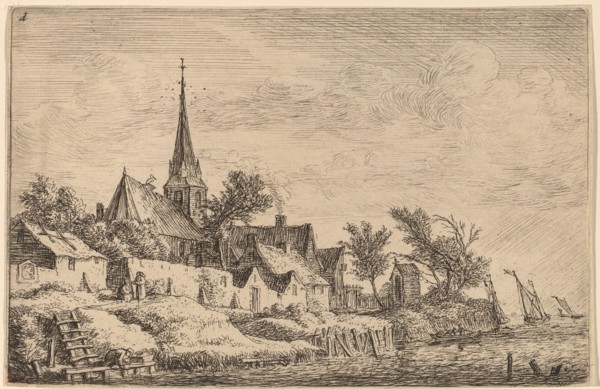 Village Steeple at the Seaside. Creator: Anthonie Waterloo.