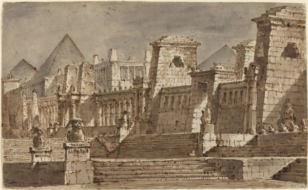 An Egyptian Stage Design, c. 1815. Creator: Pietro Gonzaga.