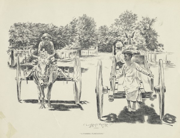 A passing flirtation, 1899. Creator: Jay Campbell Phillips.