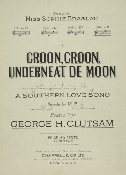 'Croon, croon, underneat' de moon', 1900. Creator: Unknown.