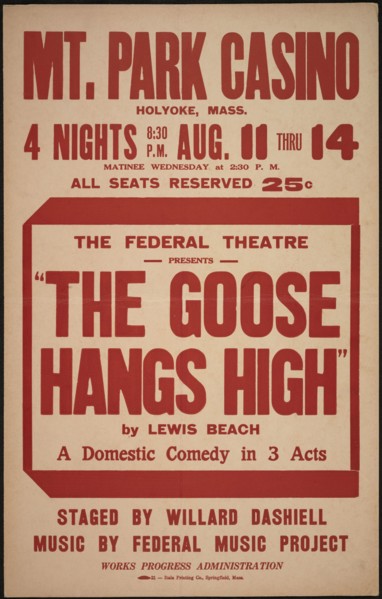 The Goose Hangs High, Holyoke, MA, [193-]. Creator: Unknown.