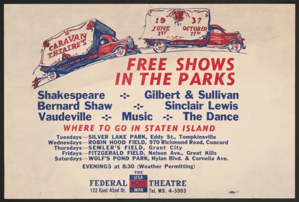 Free Shows in the Park, New York, [1930s]. Creator: Unknown.