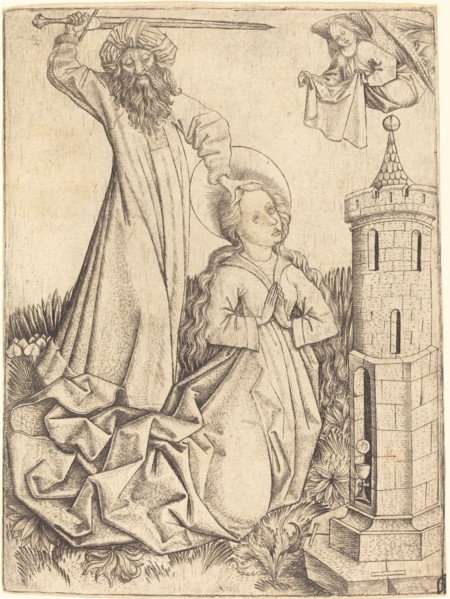 The Martyrdom of Saint Barbara, c. 1450. Creator: Master ES.