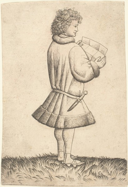 A Poet Reading, 1430s. Creator: Master of the Playing Cards.