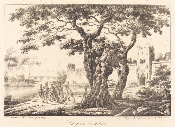 La piece en action, 1817. Creator: Emile Jean-Horace Vernet.
