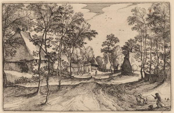 Village Road, published 1612. Creator: Claes Jansz Visscher.